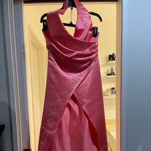 Pink halter top dress